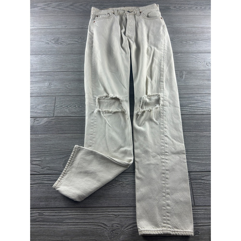 Levi's 501 Light Brown Tan Denim Jeans Mens Size 30x34\ Button Fly VTG USA